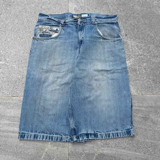 embroidered southpole jorts - 36x15”