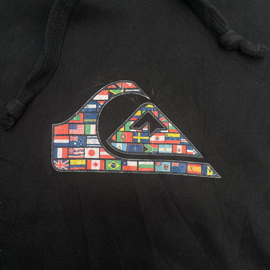 quiksilver flag hoodie - L