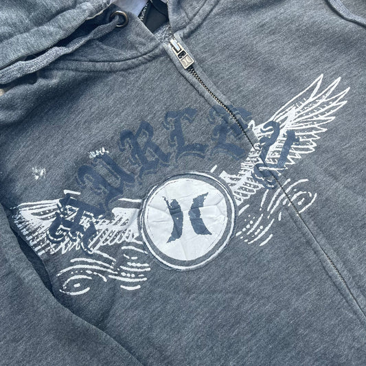 grey hurley zip - S