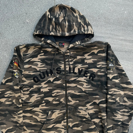 grail quiksilver camo zip - M