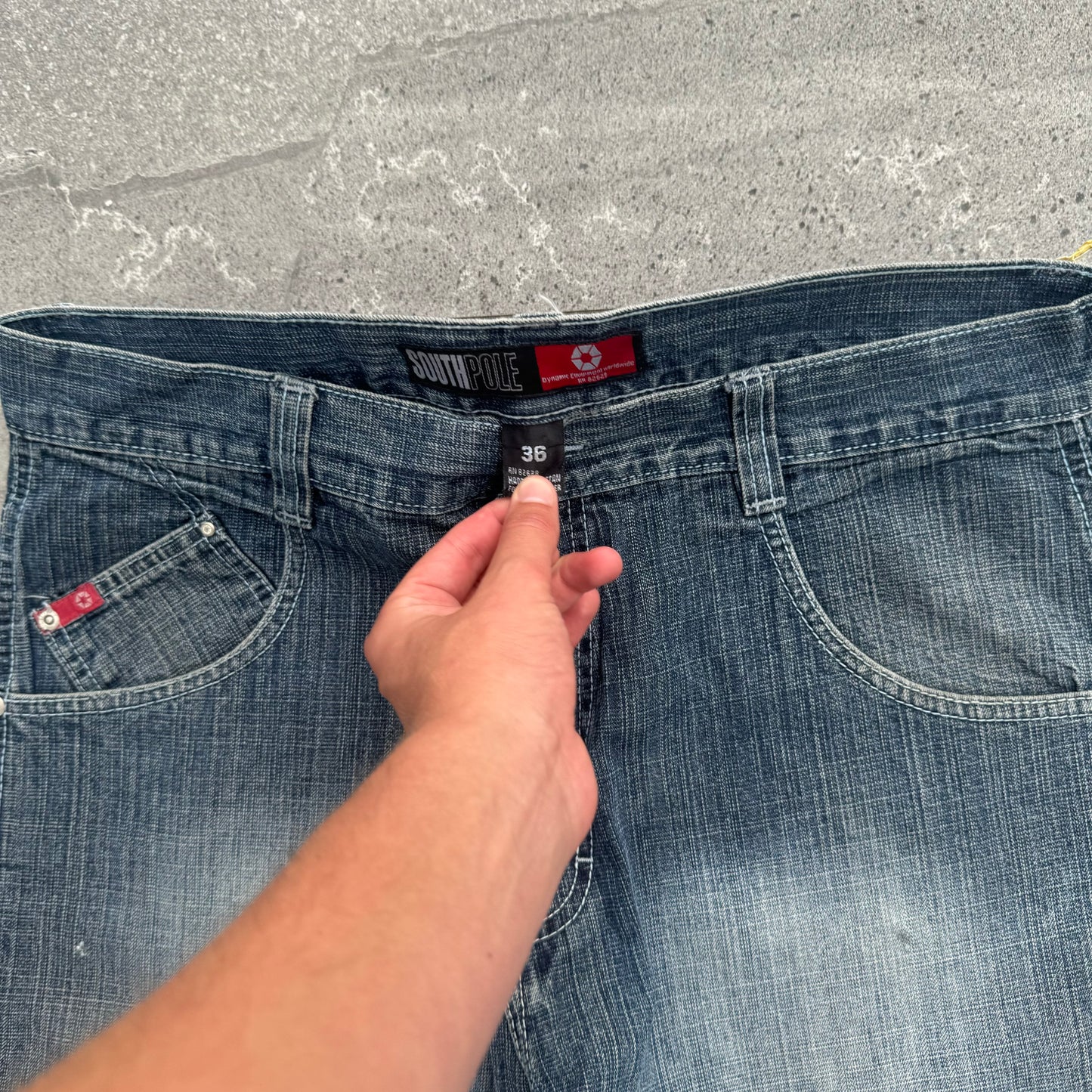 insaneeeee southpole jorts - 36x19”
