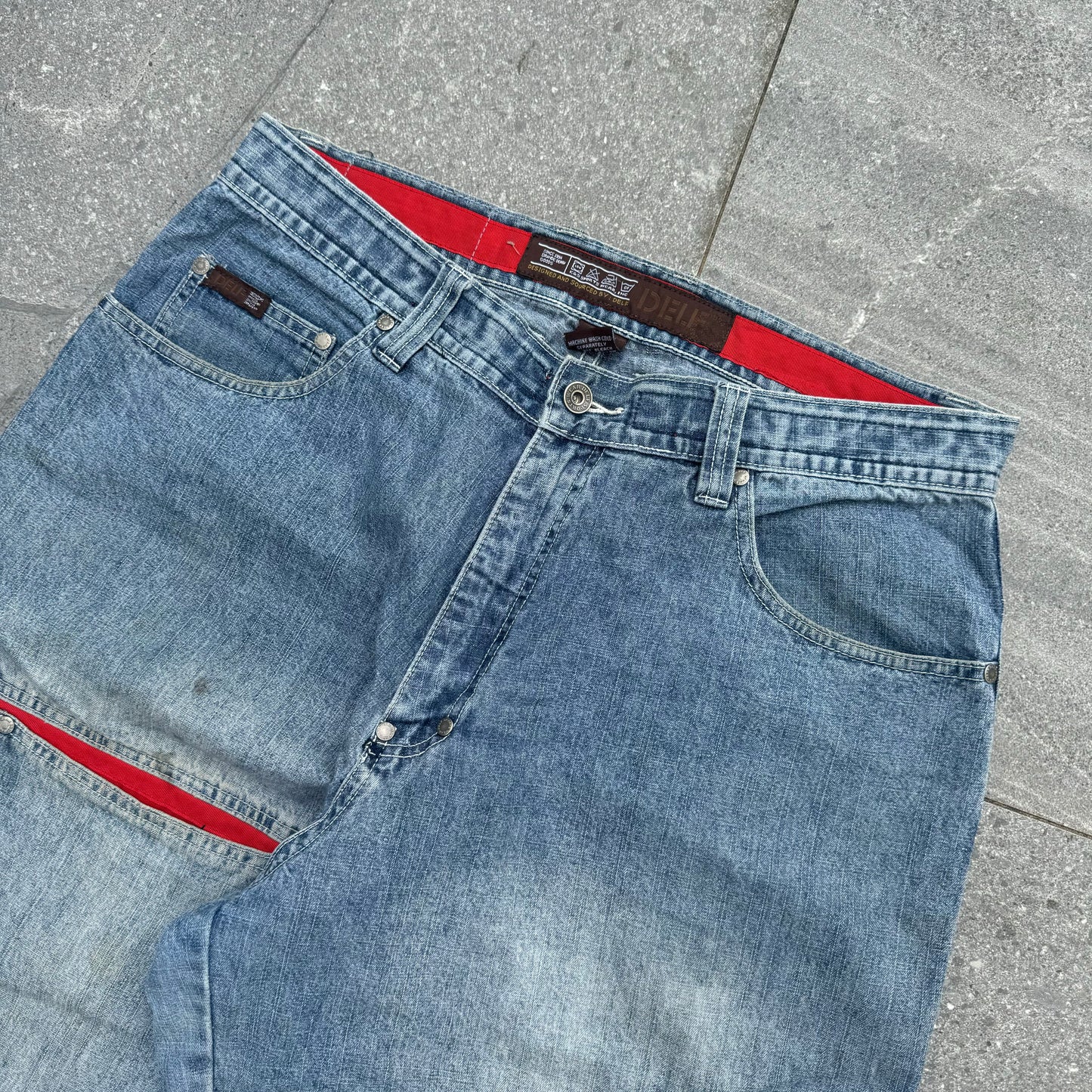 panelled delf jeans - 36x31”