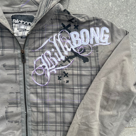 holy billabong plaid zip - L