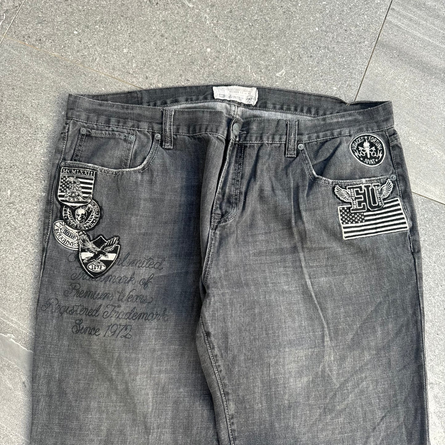 gangstaaaaa patchwork ecko jeans - 42x31”