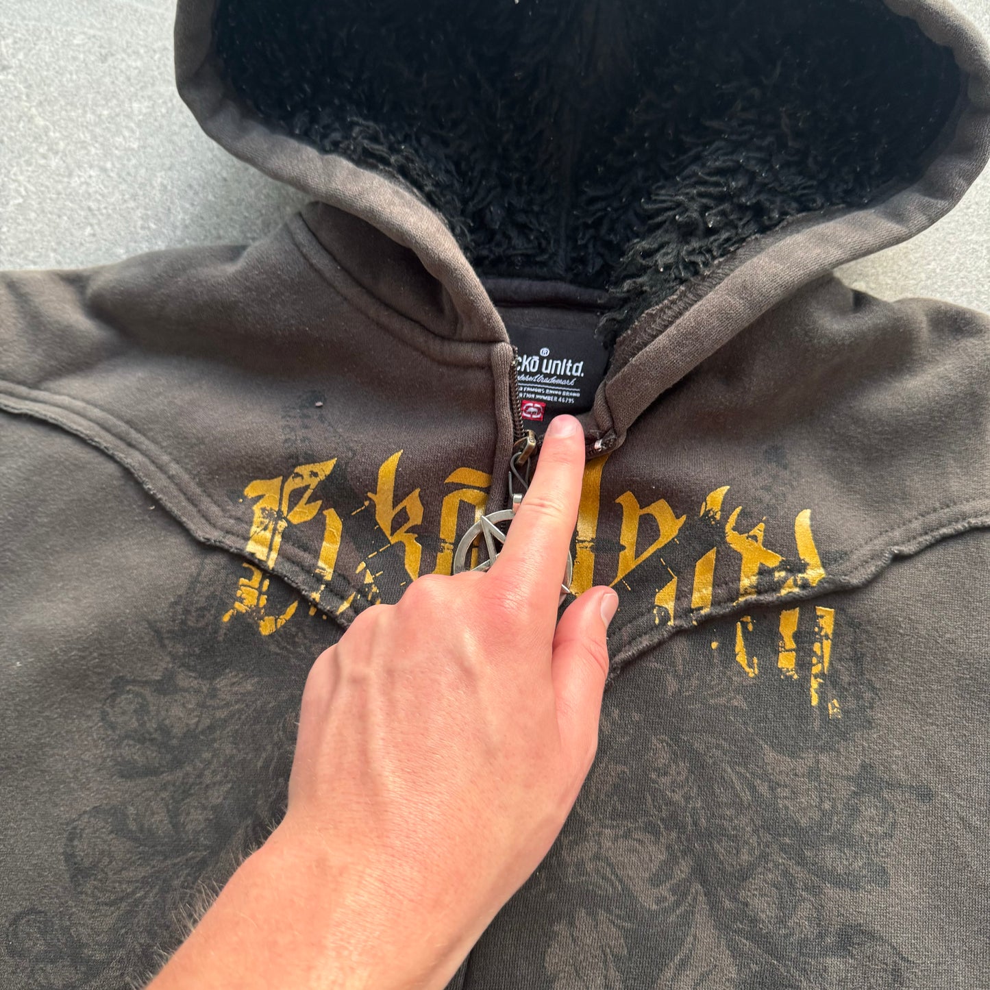 grail ecko pentagram hoodie - M