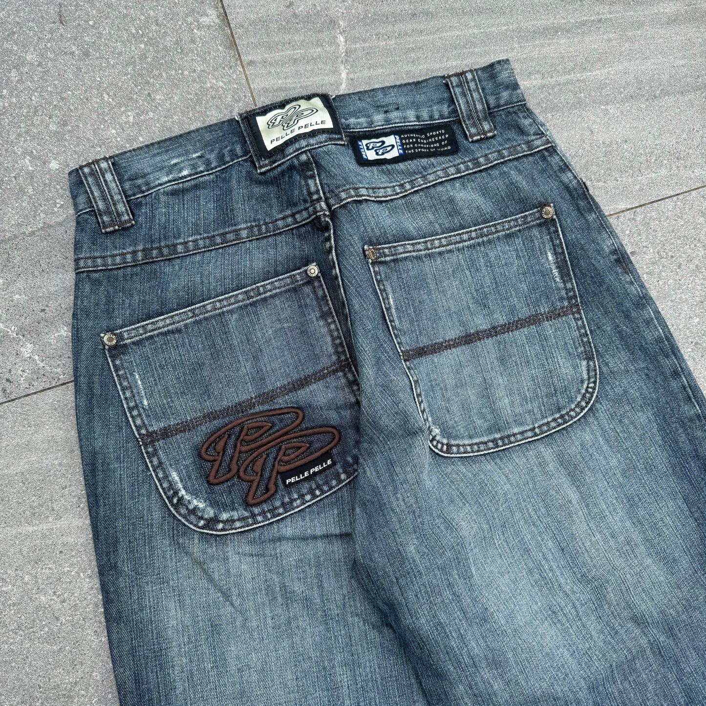 ughhh nicest fadeee pelle pelle jeans - 32x32”