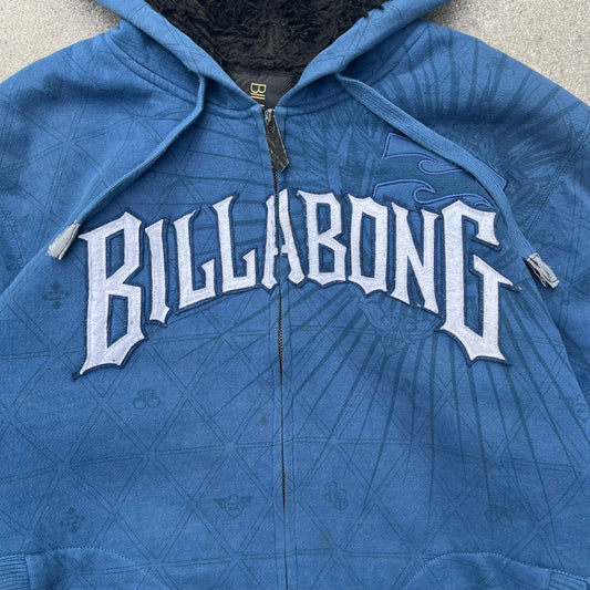 cozy billabong spellout zip - L