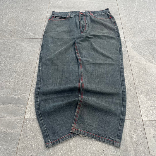 red embroidered access denim - 40x34”