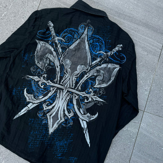 y2k button up - S