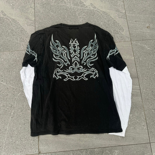 faded crosskeys built in longsleeve - M