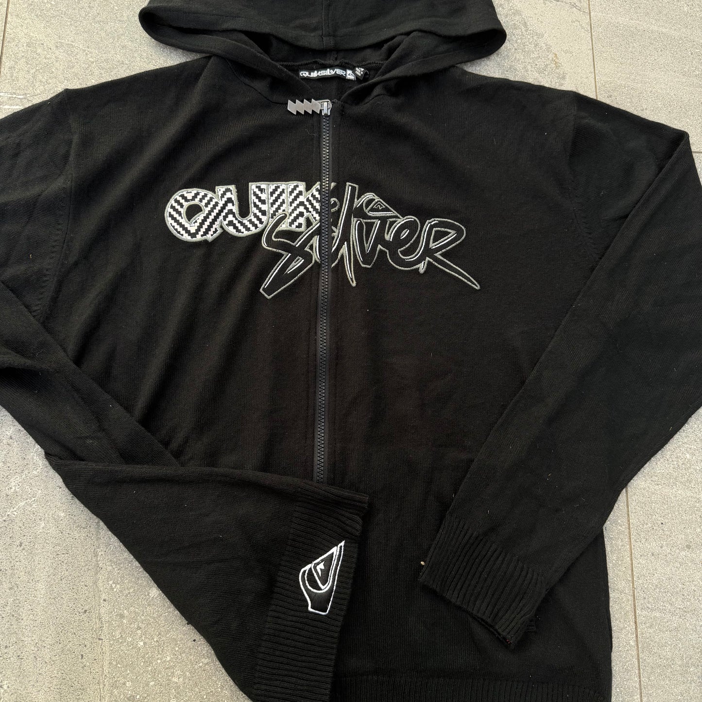 quiksilver knit zipup - M