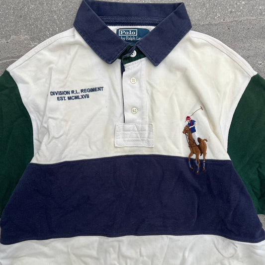 ralph lauren stripe polo - L