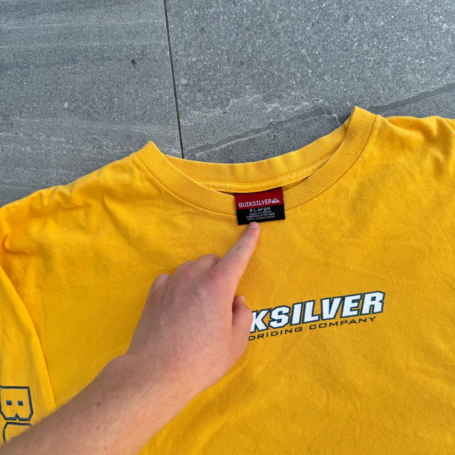 90s quiksilver quad hit longsleeve - XL