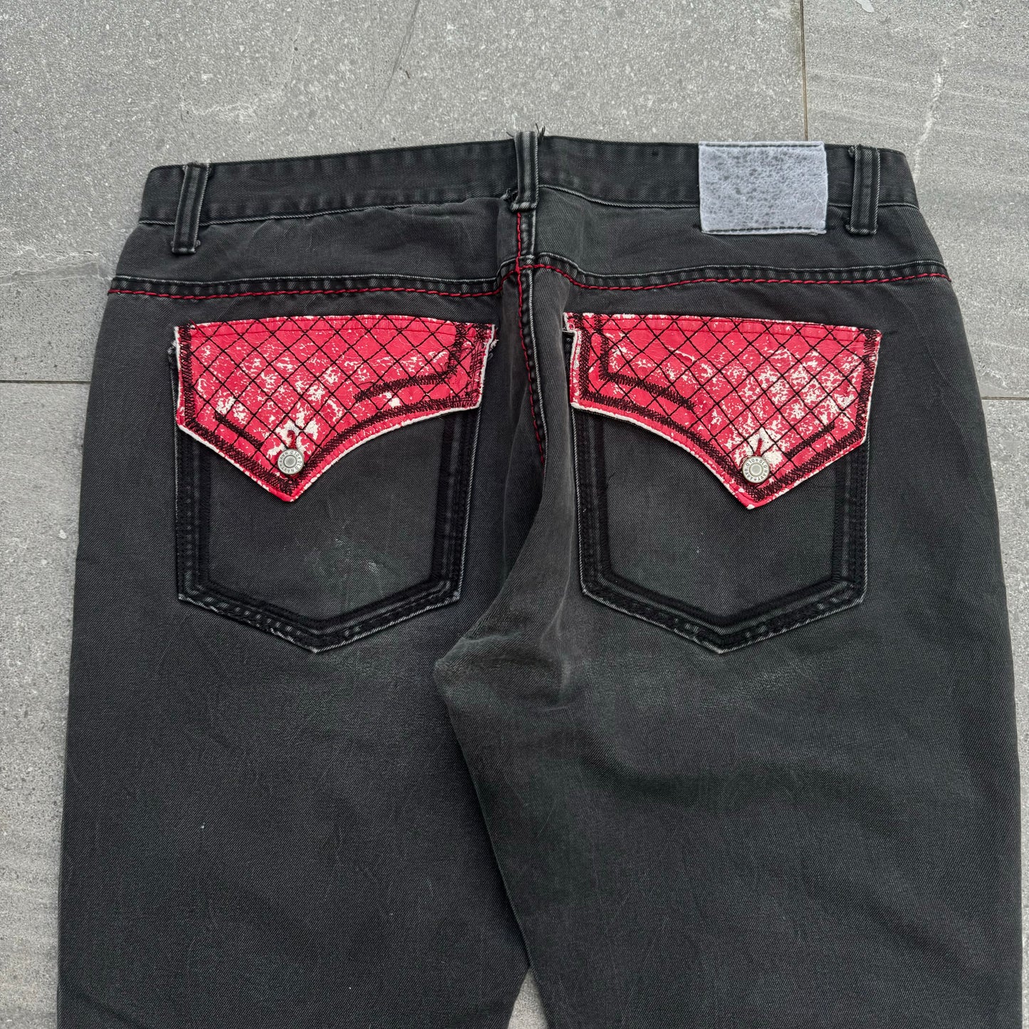 reflex black baggy bootcuts - 38x32”