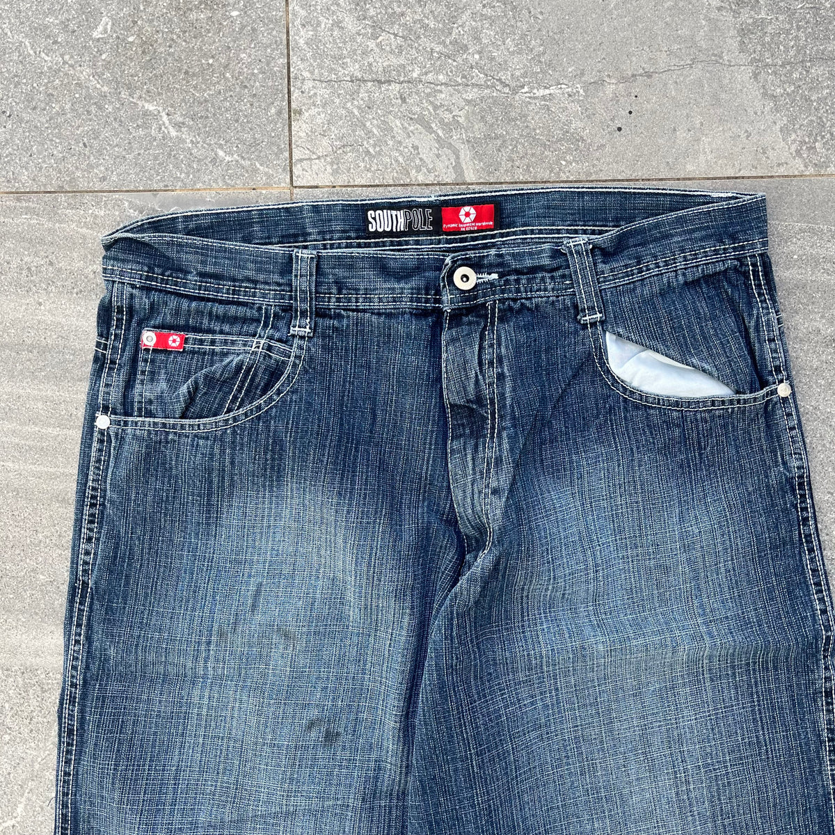 red tab jorts from heaven - 36x13”