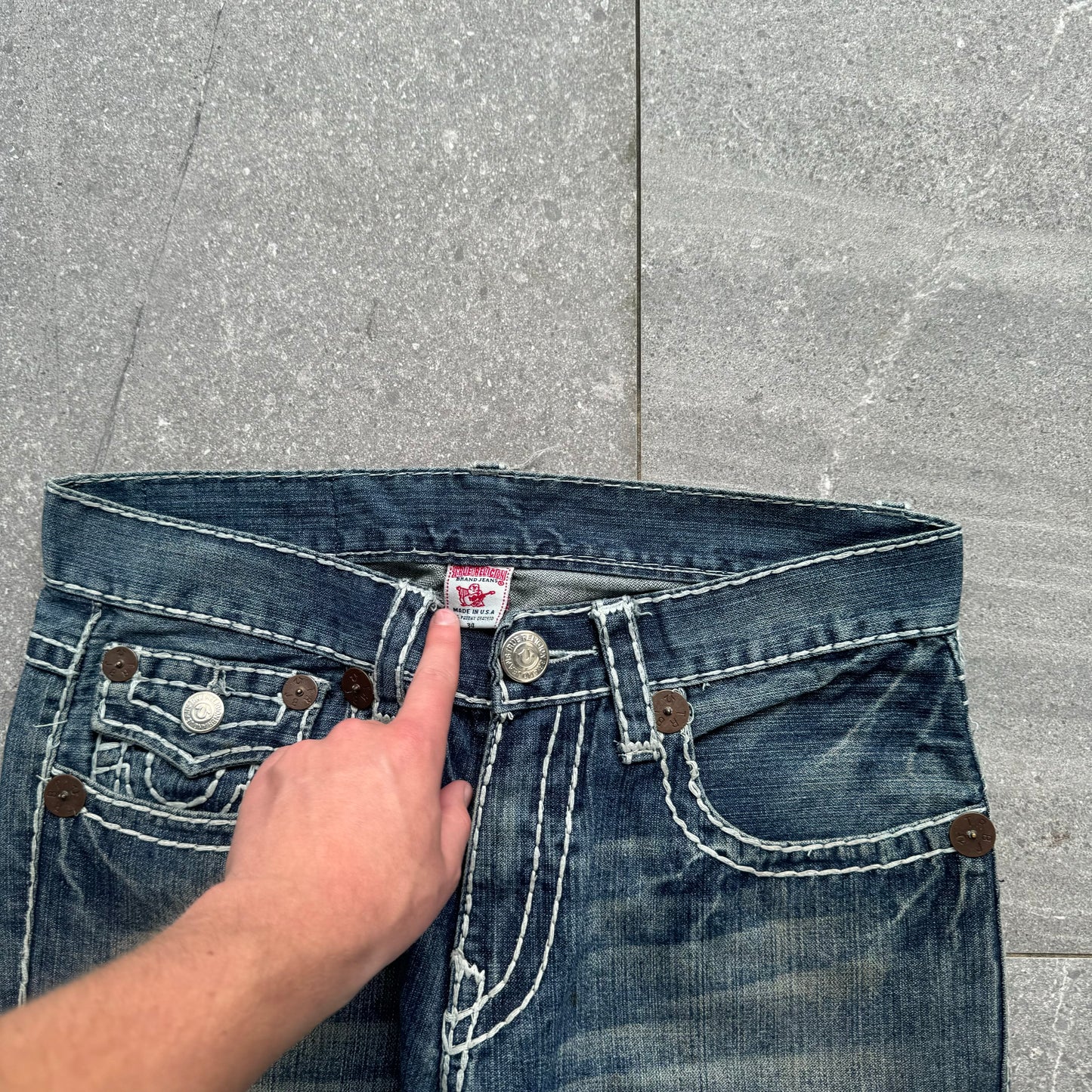 hard as fuck truey bootcuts - 34x33”