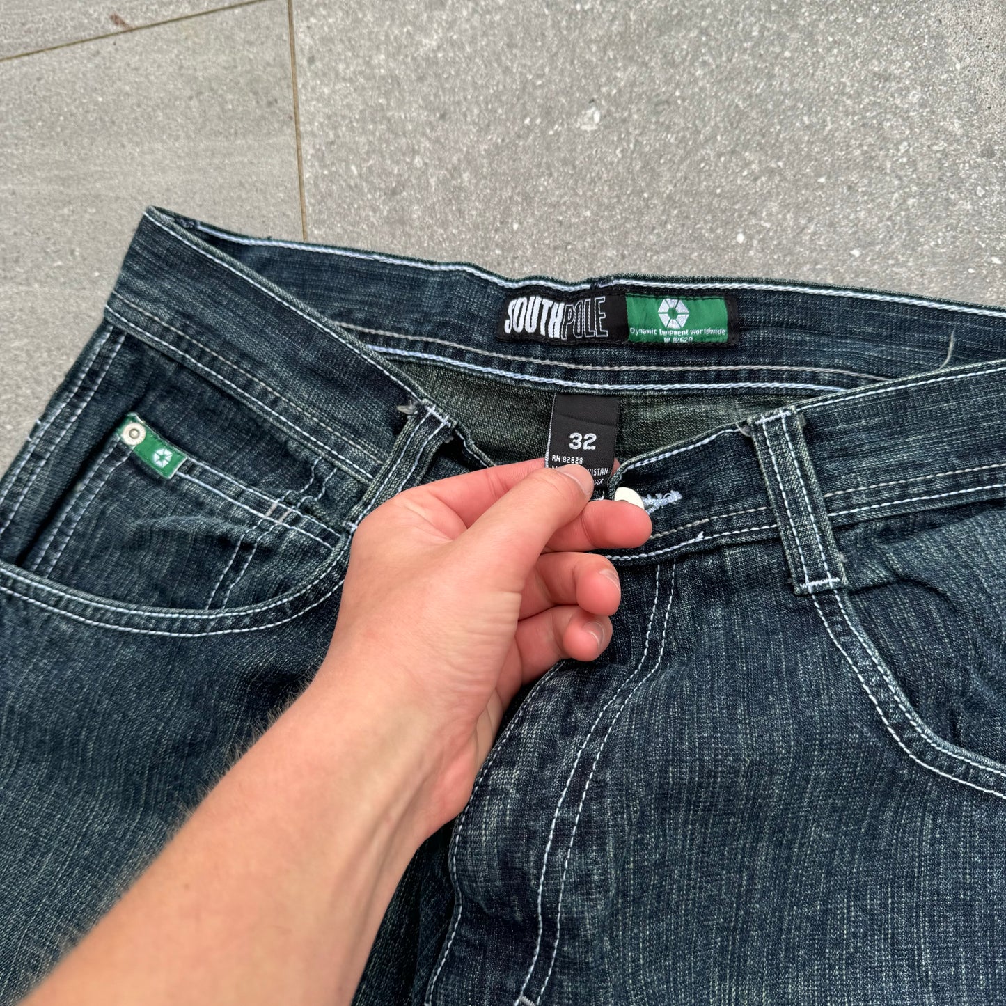 insane green wash jorts - 33@