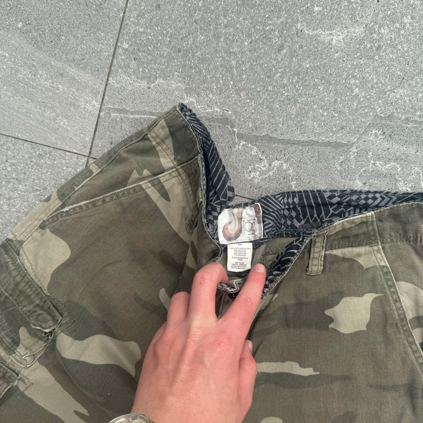 wowwww oceanpacific camo baggies - 38x11”