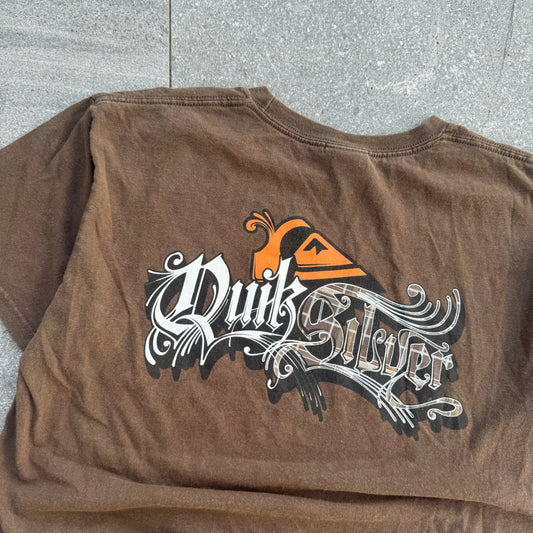 quiksilver plaid detail tee - M