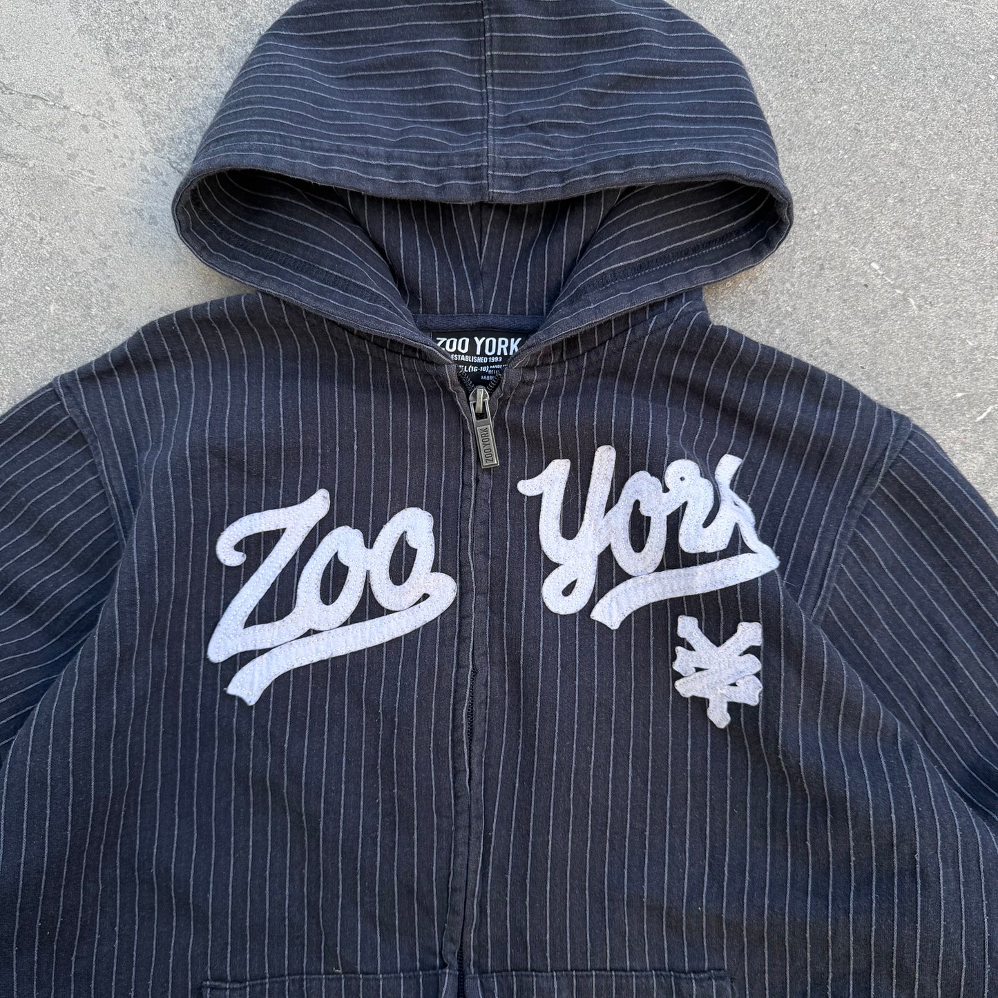 grail pinstriped zoo york hoodie - S