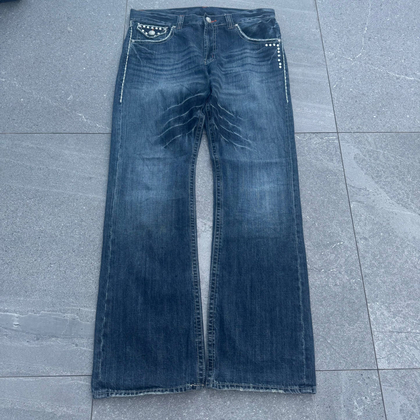 cross detail bootcuts - 35x33”