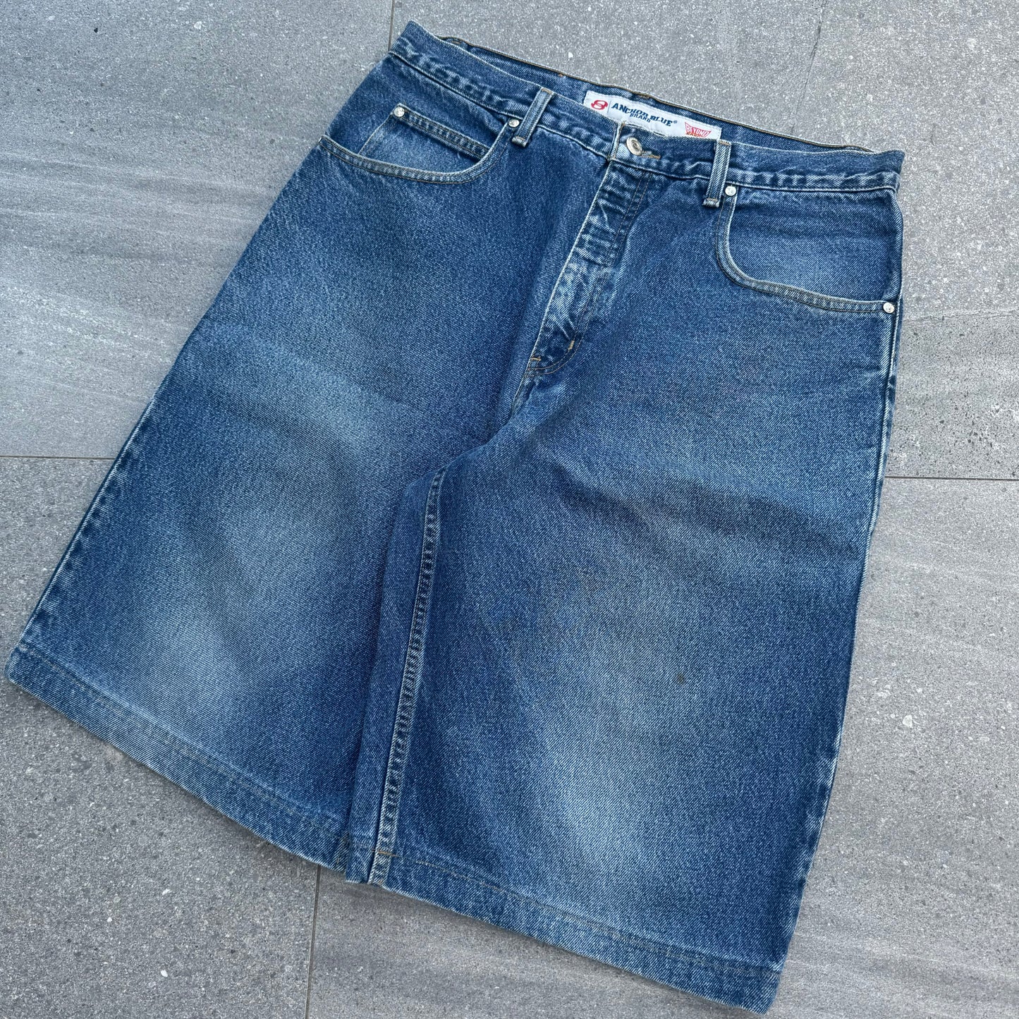 anchor blue jorts - 36x13.5”