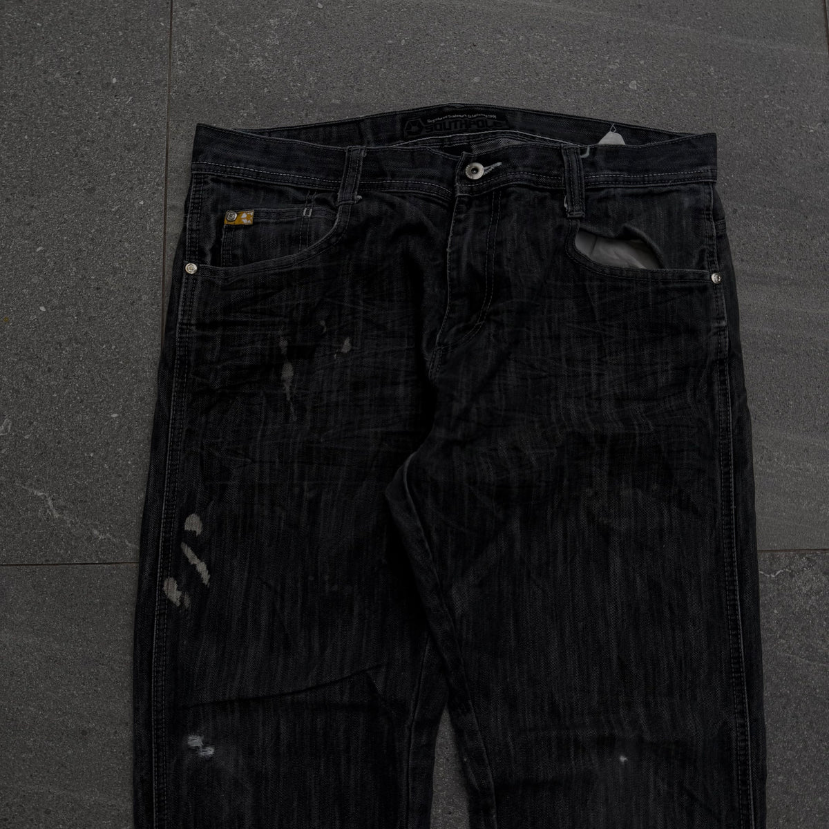 paint splatter bootcuts - 36x30”