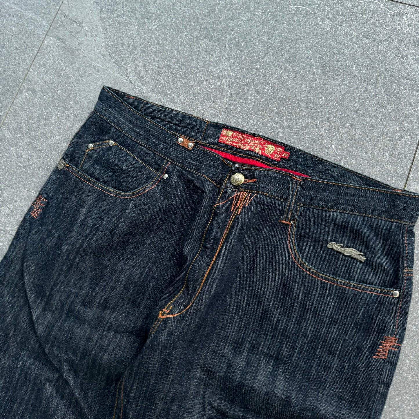 CUTEST RAW DENIM STASH HOUSE SEXBUNNY JEAAAAANS - 38x33”