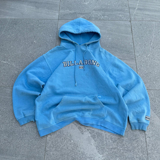baby blueeeee billabong hoodie - L