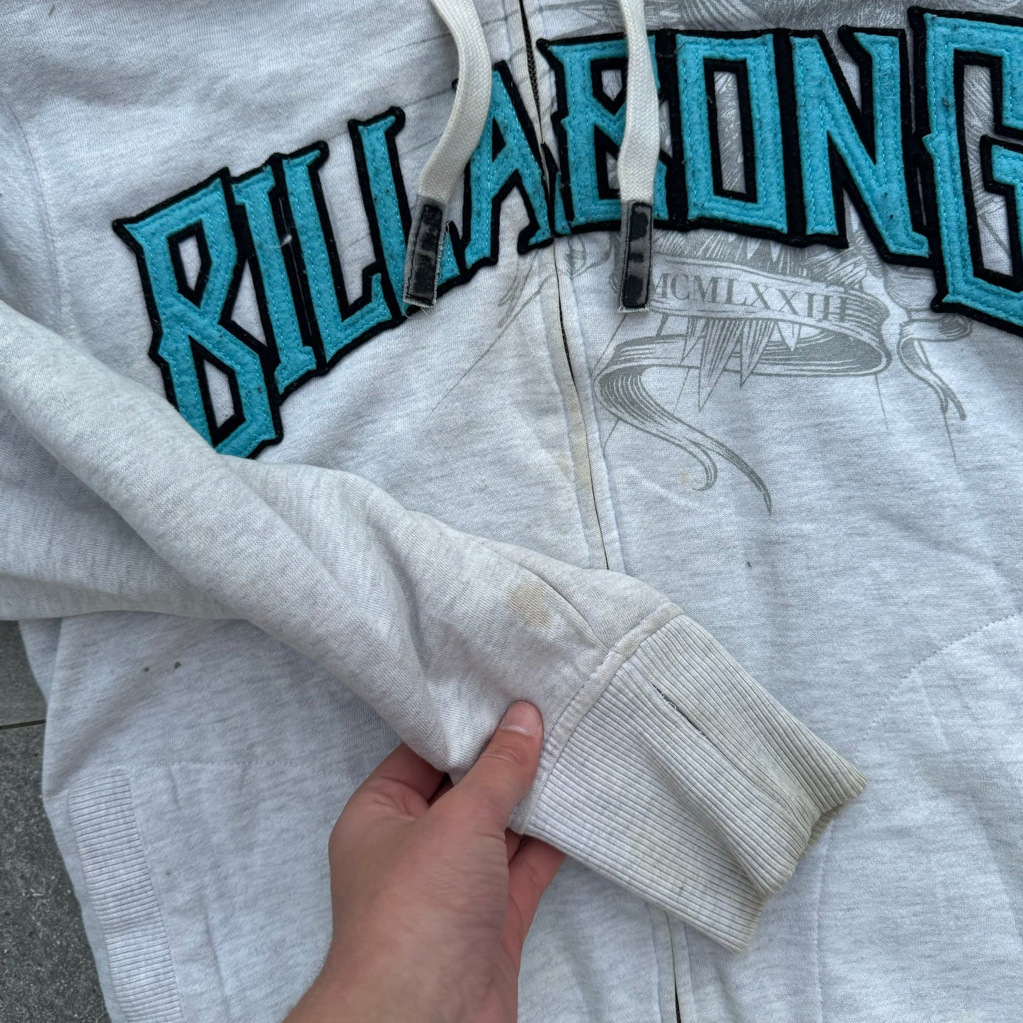 billabong fleece zip - S