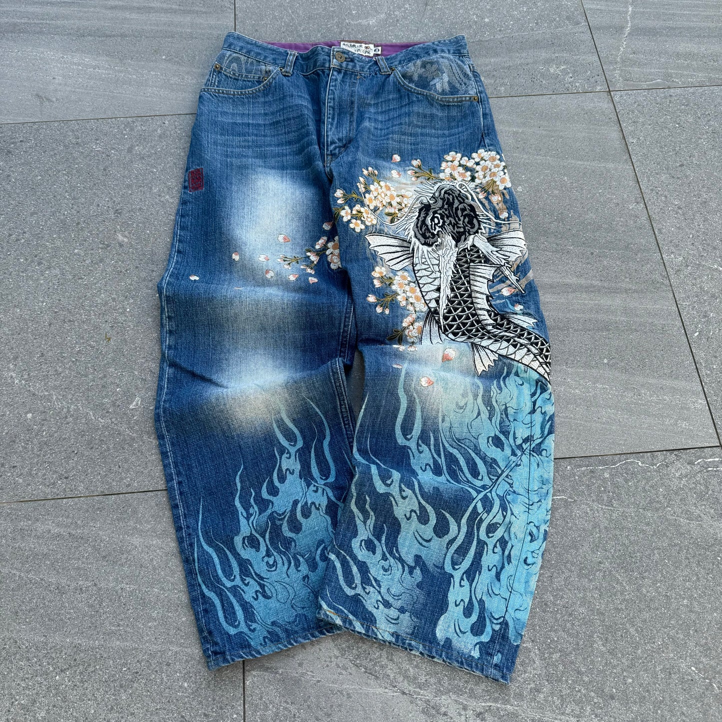 grail karakuri AOP jeans - 33x29”