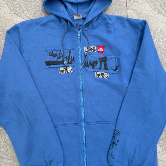 patchwork quiksilver zip up - L