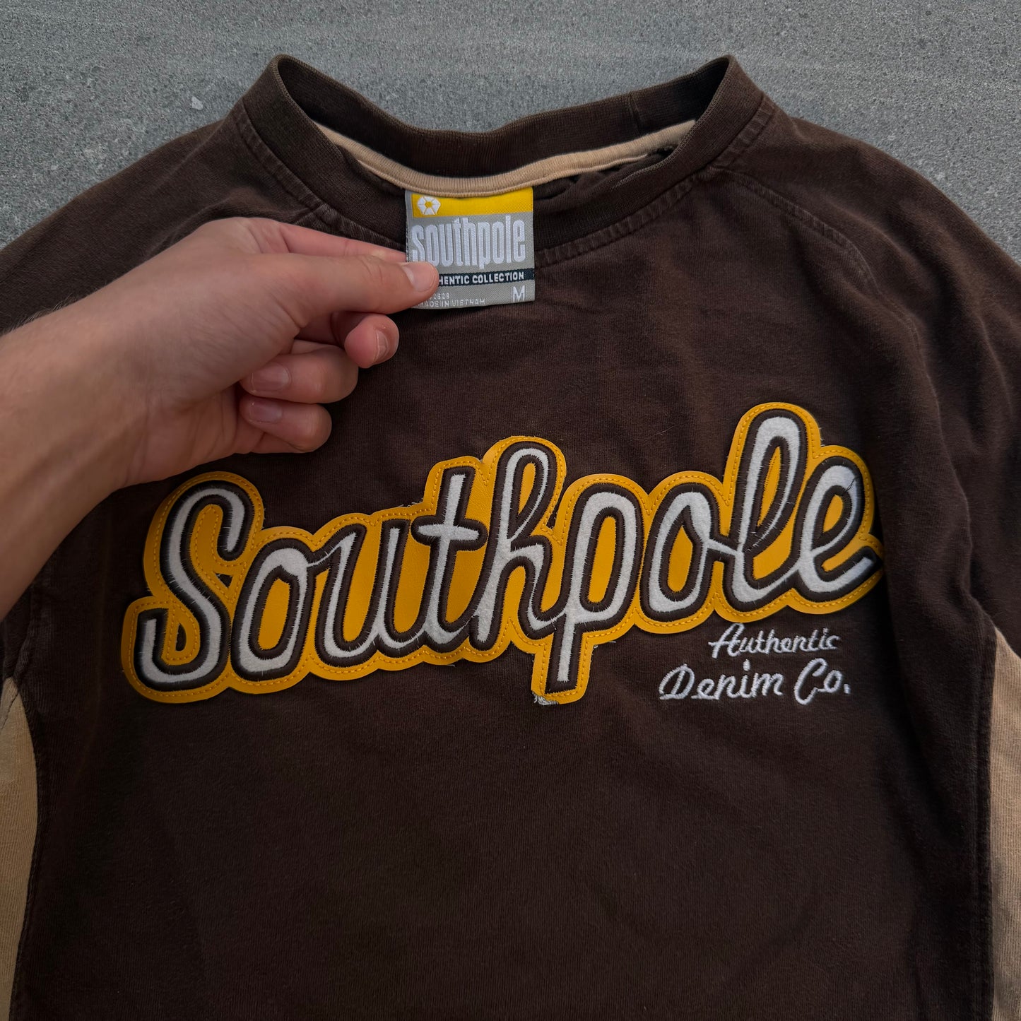 goated southpole panelled longsleeve - S