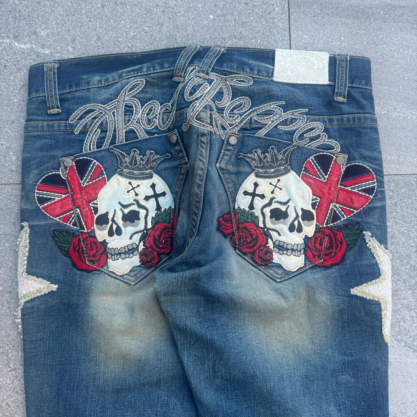 edhardy red pepper flares - 36x34”