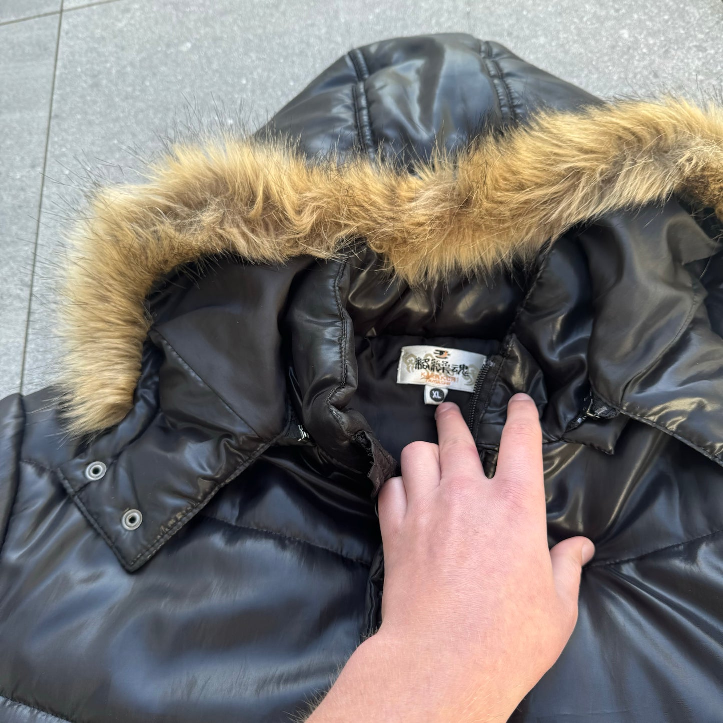 grail GRAIL grail KARAKURIIIII HOODED PUFFFFER - XL