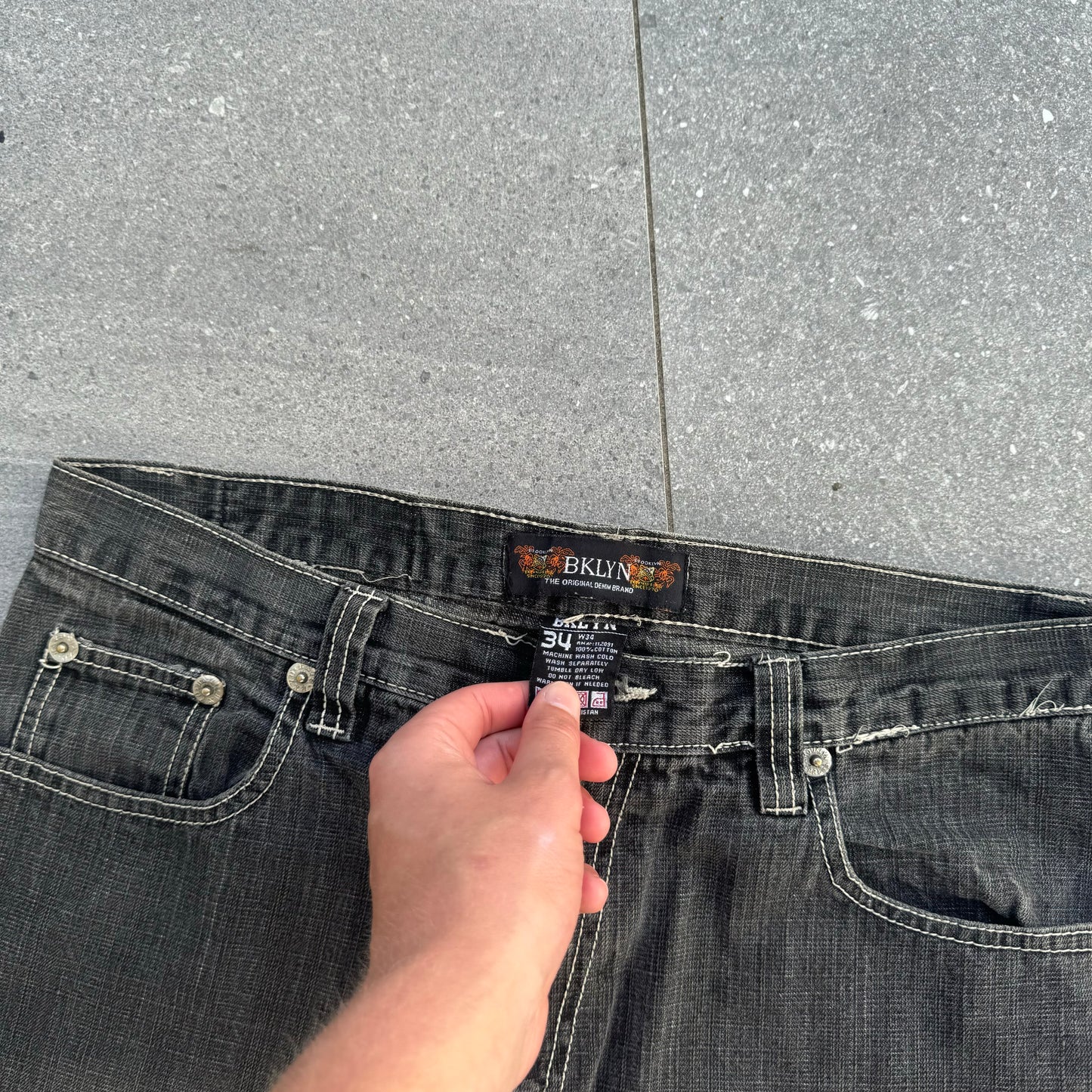 perfect faded black jorts - 34”