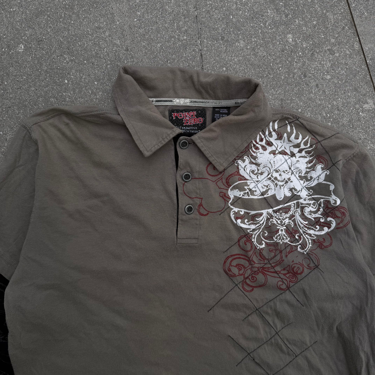 i would kms if i didn’t cop this. point zero layered polo - M