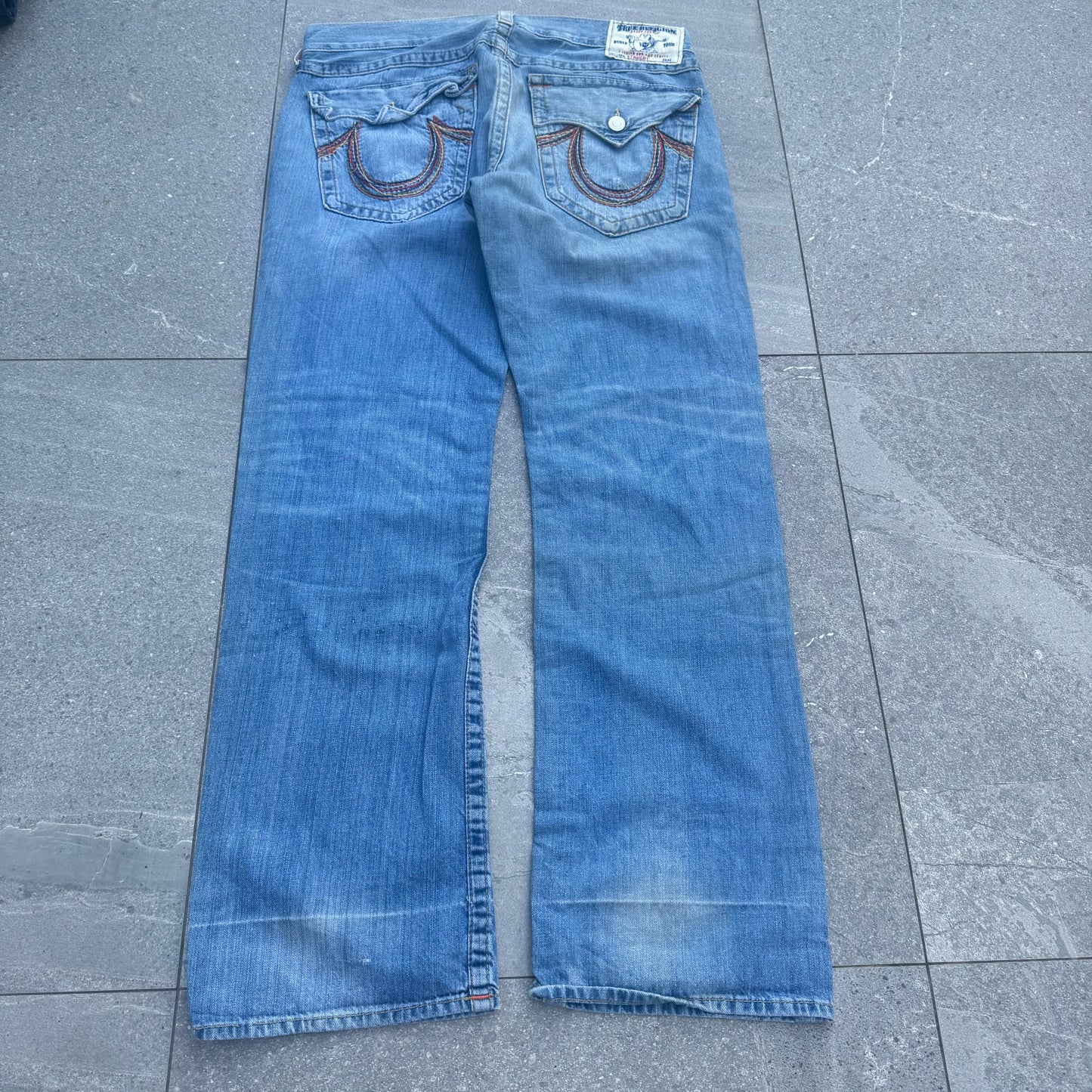 truey rainbow stitch straight legs - 36x34”