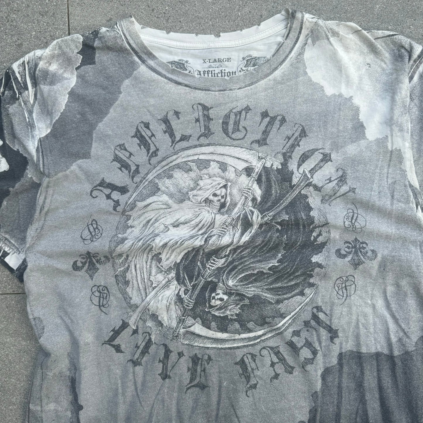 marble affliction tee - XL