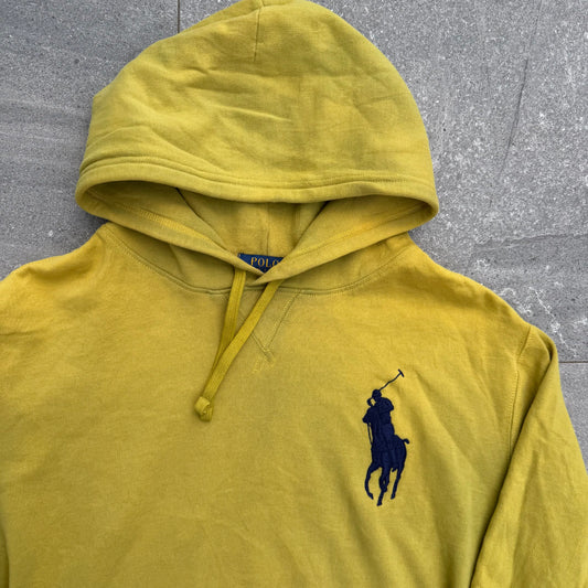 overdyed yellow/green ralph hoodie - L