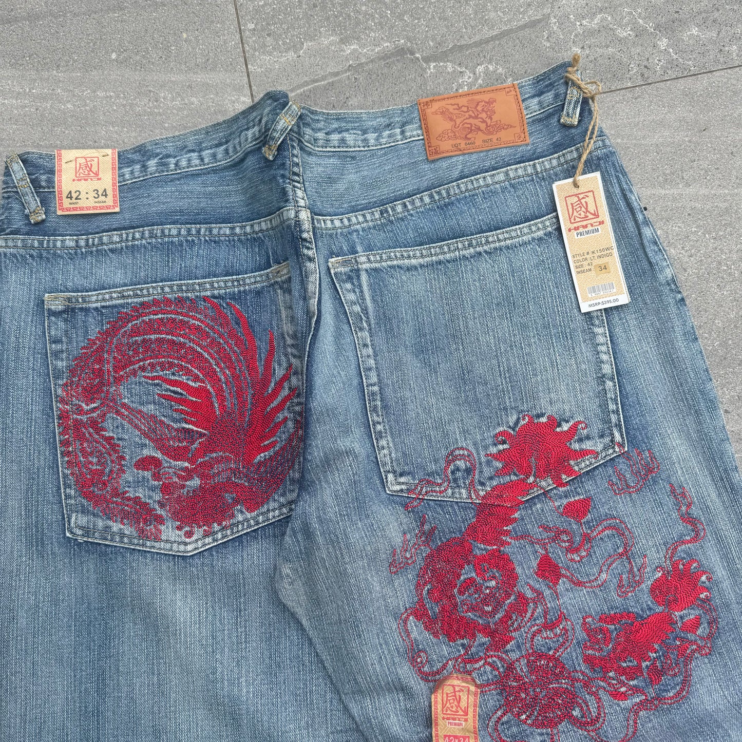 deadstock kanji jeans - 42x34”