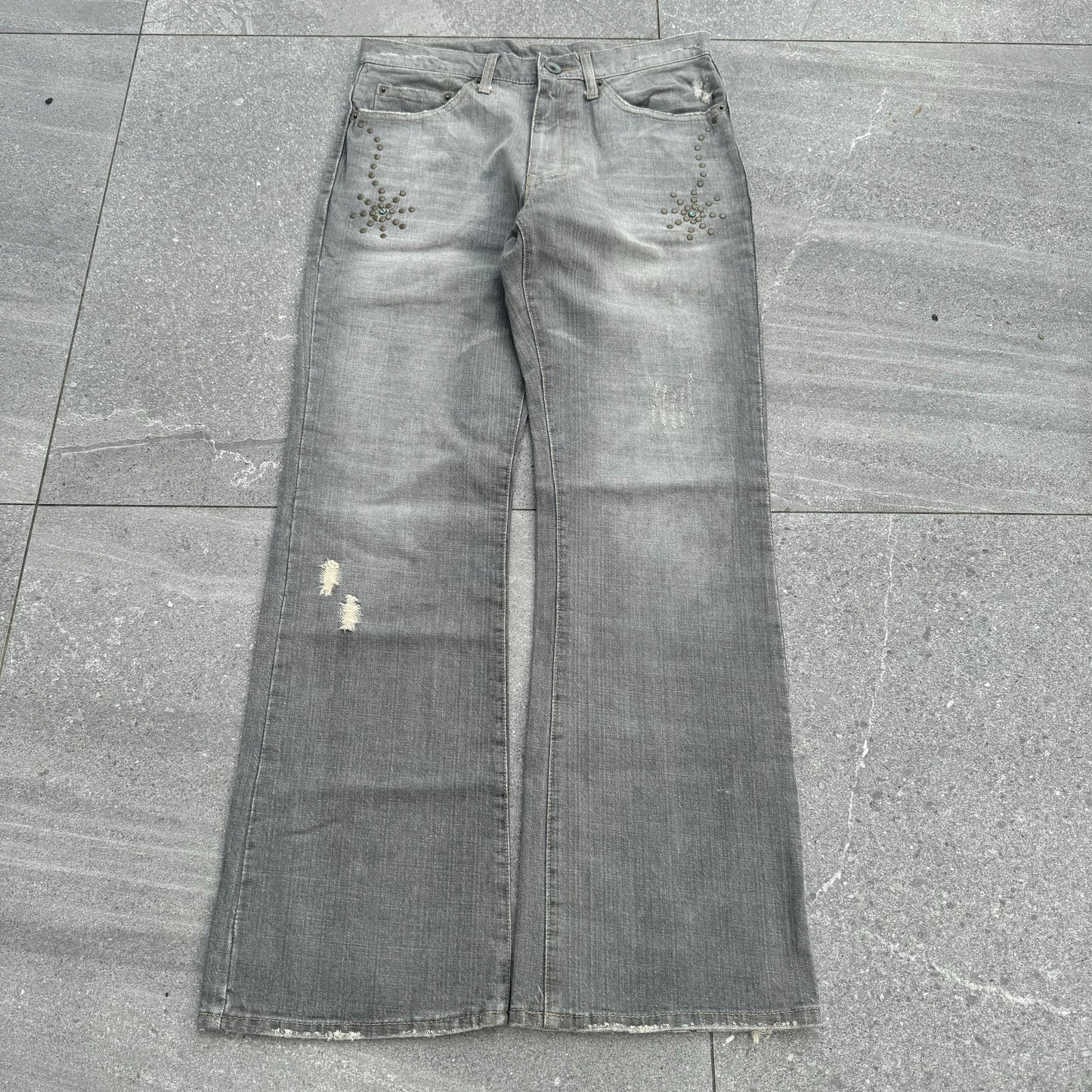 lovely studded bootcuts - 32x30”