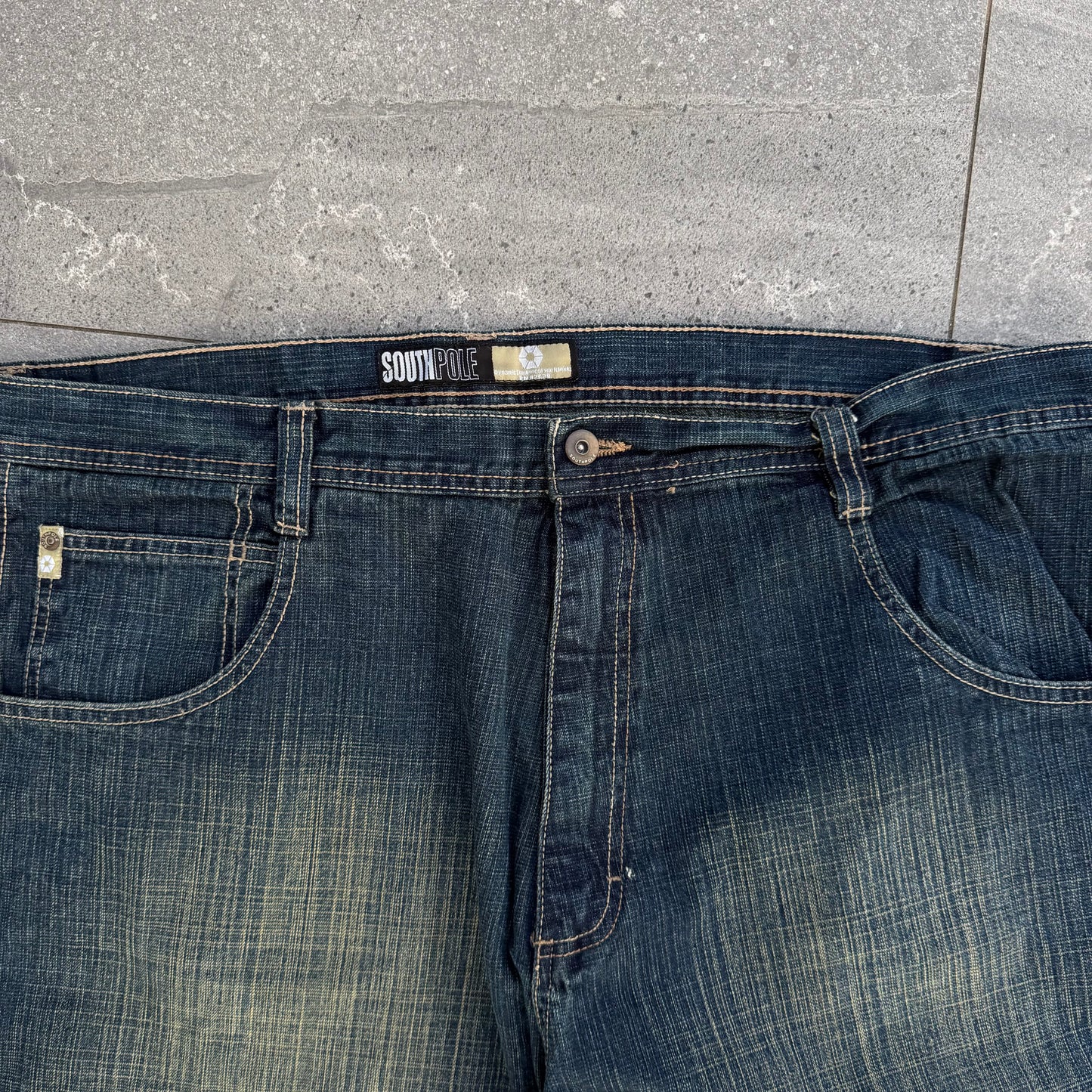 GRAIL navy sandwash southpoles (so phat) - 42x34”