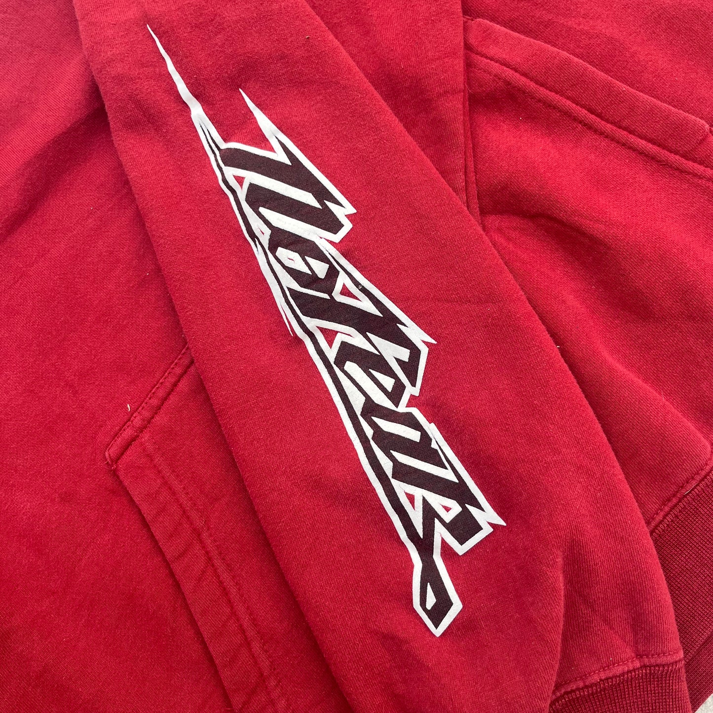 maroon no fear hoodie - XL