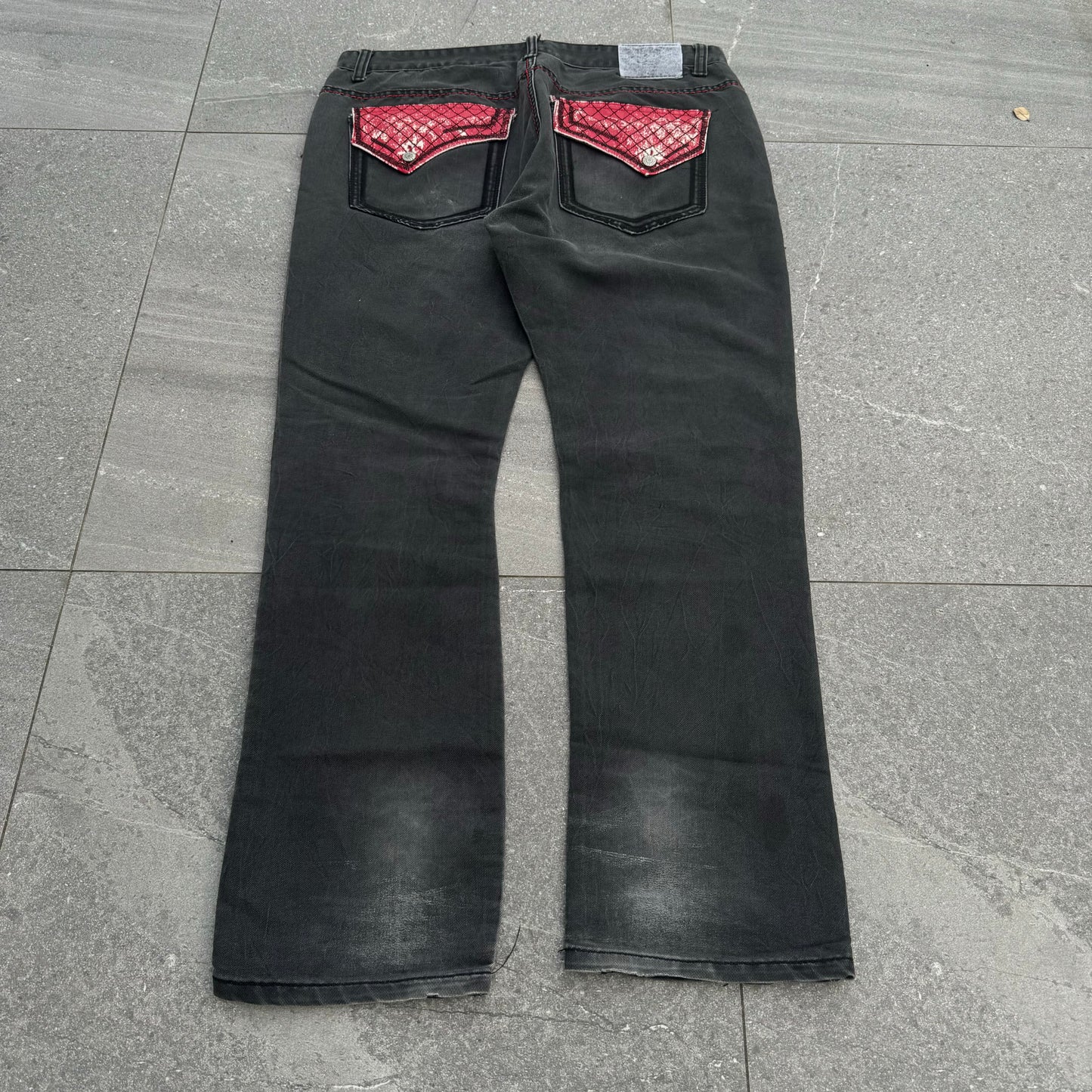 reflex black baggy bootcuts - 38x32”