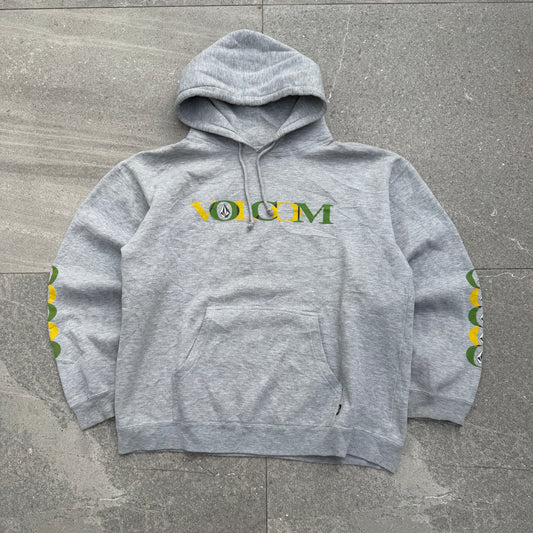 90s volcom tri hit hoodie - M
