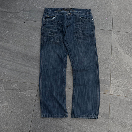 raw denim bootcuts - 36x31”