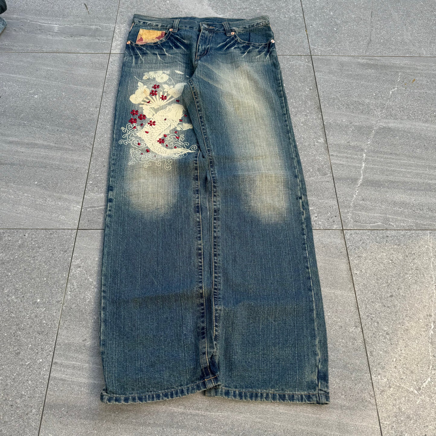 japanese koi jeans - 35x34”