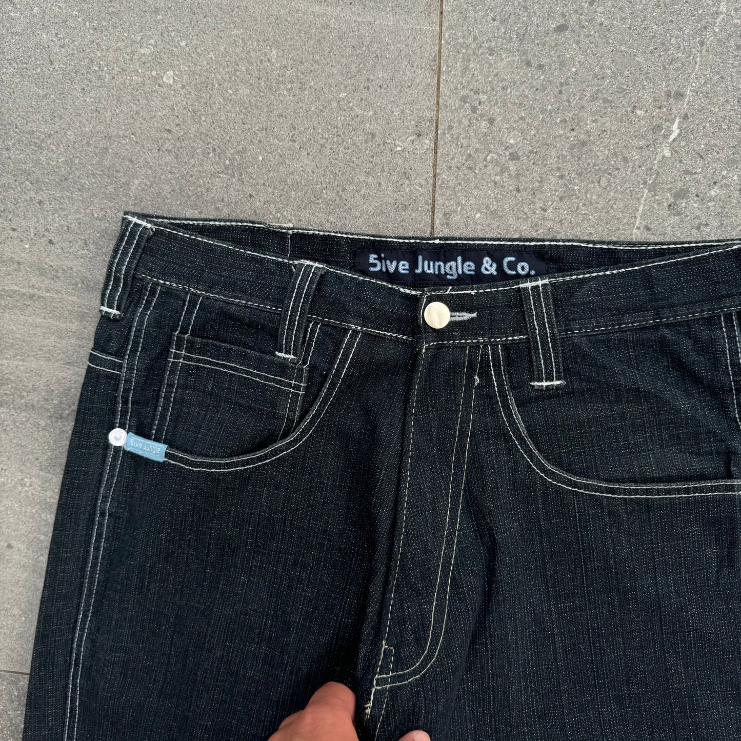 FLOOOODED 5IVE JUNGLE JEANS SO PHAT - 33x34”