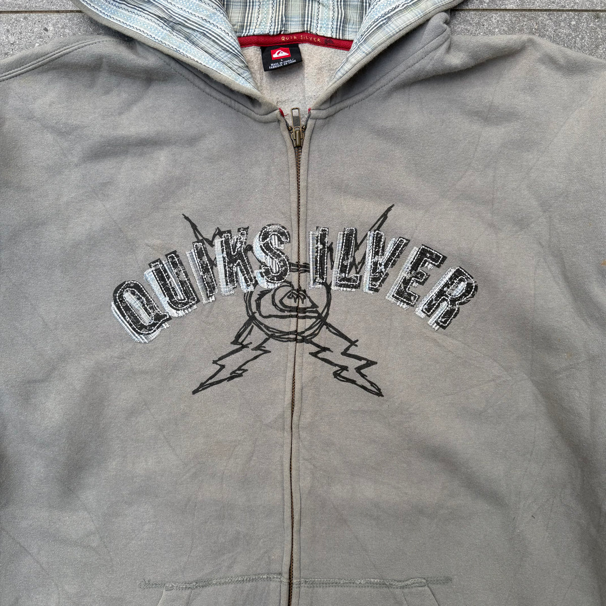 quiksilver lightning stitch zip up -